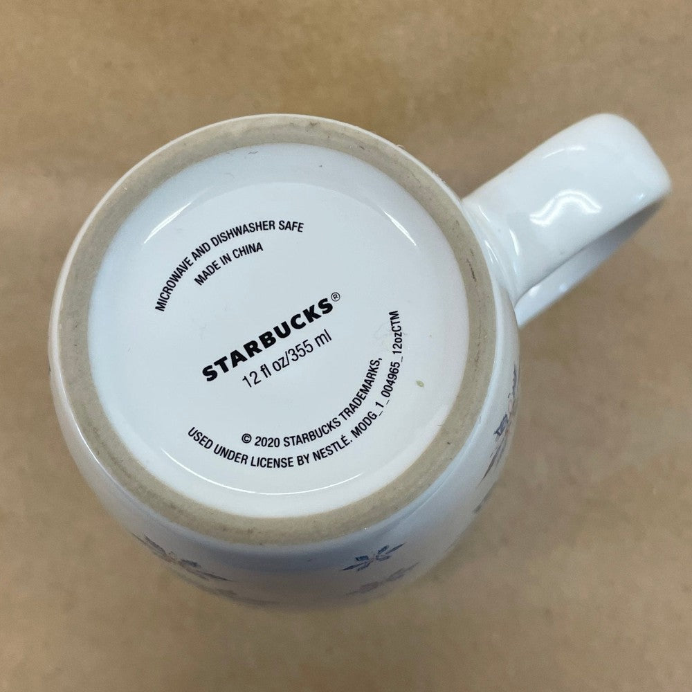 Starbucks Tall White Siren with Snowflakes Mug-2020